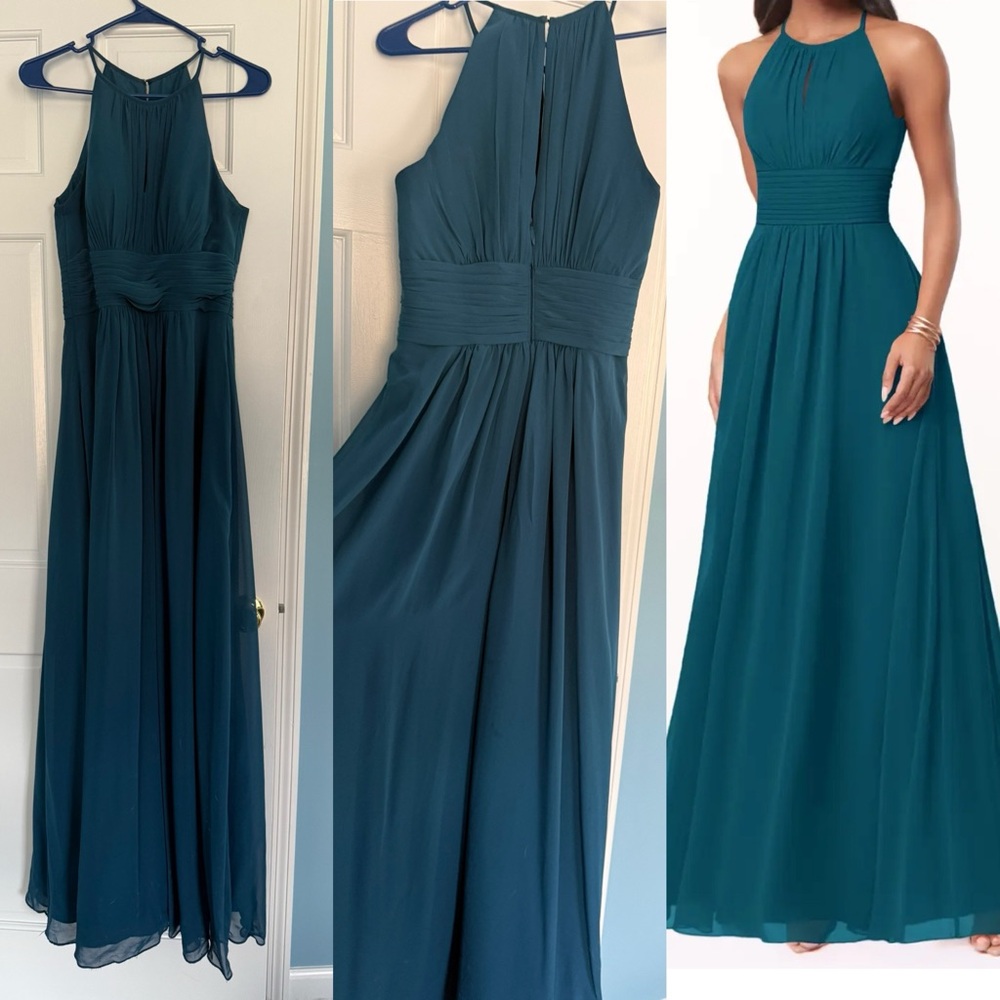 Azazie Bonnie Ink Blue bridesmaid dress